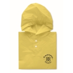 Children's raincoat made of PEVA with hood and button closure yellow colour main view