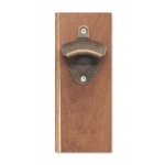 Bottle opener made of acacia wood with magnet wood colour third view