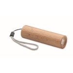 3 mode rechargeable wooden flashlight, 5W wood colour