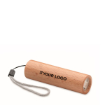 3 mode rechargeable wooden flashlight, 5W view with print area