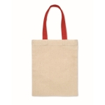 Cotton gift bag with short colored handles, 140 g/m2 red colour second view