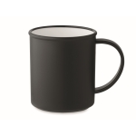 Vintage recycled plastic mug, 300 ml black colour