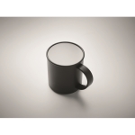 Vintage recycled plastic mug, 300 ml black colour fourth photographic view