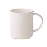 Vintage recycled plastic mug, 300 ml white colour