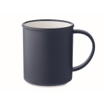 Vintage recycled plastic mug, 300 ml navy-blue colour