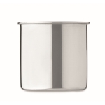 Stainless steel mug with folding handle for trips, 330 ml silver colour fifth view