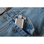 Keyring with small bottle, 28 ml capacity silver colour ambient view