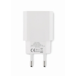 2-pin EU charger with Type-C port for fast charging white colour fourth view