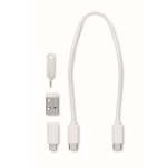 9-in-1 multifunctional cable and plug set in a case white colour fourth view