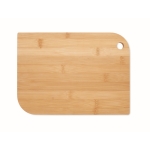 Bamboo food plate with cutlery compartment wood colour fourth view