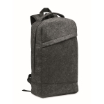 RPET felt laptop backpack with trolley holder, 13'' dark grey colour