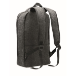 RPET felt laptop backpack with trolley holder, 13'' dark grey colour second view