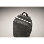 RPET felt laptop backpack with trolley holder, 13'' dark grey colour sixth photographic view