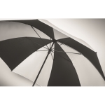 Reflective pongee umbrella with manual opening and handle 30'' black colour third photographic view