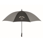 Reflective pongee umbrella with manual opening and handle 30'' black colour main view