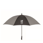 Reflective pongee umbrella with manual opening and handle 30'' view with print area