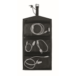 Roll bag with 3 compartments, convertible into toiletry bag black colour fifth view