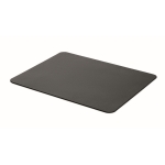 Black rectangular mouse pad made from recycled material black colour