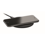 Fast wireless charger made from recycled plastic 15W black colour third view