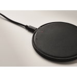 Fast wireless charger made from recycled plastic 15W black colour fourth photographic view