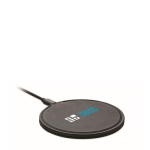 Fast wireless charger made from recycled plastic 15W view with print area