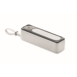 Power bank with USB cable with Type-C connector, 5,000 mAh white colour second view