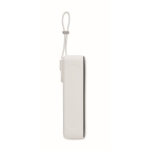 Power bank with USB cable with Type-C connector, 5,000 mAh white colour eighth view