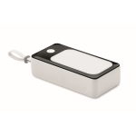 Power bank with USB cable with Type-C connector, 10,000 mAh white colour second view