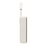 Power bank with USB cable with Type-C connector, 10,000 mAh white colour eighth view