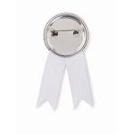 Honour brooch made of metal with a metal clip white colour second view