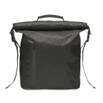 Waterproof polyester roll-top backpack, 30 L black colour