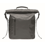 Waterproof polyester roll-top backpack, 30 L dark grey colour