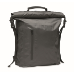 Waterproof polyester roll-top backpack, 30 L dark grey colour eighth view