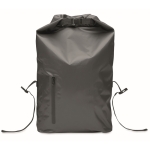 Waterproof polyester roll-top backpack, 30 L dark grey colour ninth view