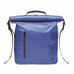 Waterproof polyester roll-top backpack, 30 L royal blue colour