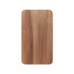 Rectangular wireless charger made of acacia wood, 15W black colour fifth view