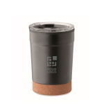 Travel mug made of  steel with cork base, 300 ml view with print area