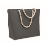 Bag with cord handles in natural tone, 220 g/m2 black colour