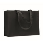 Elongated bag made of RPET with long handles, 80 g/m2 black colour