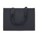 Elongated bag made of RPET with long handles, 80 g/m2 blue colour second view