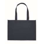 Elongated bag made of RPET with long handles, 80 g/m2 blue colour third view