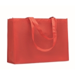 Elongated bag made of RPET with long handles, 80 g/m2 red colour