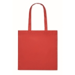 Tote bag made of RPET, non-woven with long handles, 80 g/m2 red colour second view