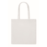 Tote bag made of RPET, non-woven with long handles, 80 g/m2 white colour second view