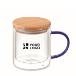 Cup made of double-walled borosilicate glass, 300 ml view with print area