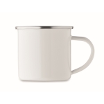 Vintage metal enamel sublimation mug, 200 ml white colour second view