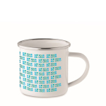 Vintage metal enamel sublimation mug, 200 ml view with print area