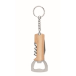 Keyring as a multifunctional tool in a bamboo case wood colour second view