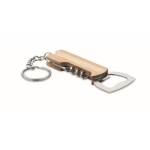 Keyring as a multifunctional tool in a bamboo case wood colour fourth view