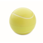 Tennis ball shaped lip balm with vanilla aroma, SPF 10 yellow colour second view